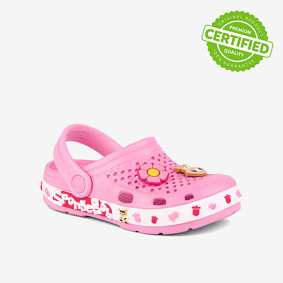 Dětské sandály Coqui Lindo dk. pink / white SB Sandy + amulety