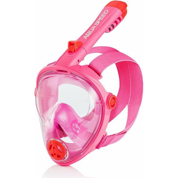 Dětská celoobličejová maska na šnorchlování Aqua Speed Spectra 2.0 kid pink