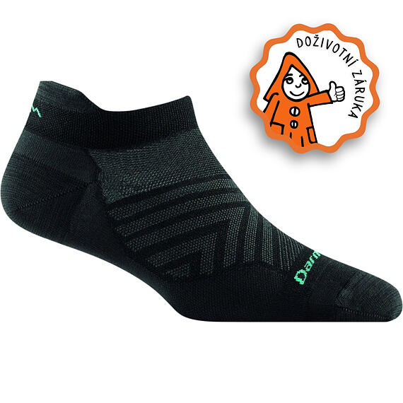 Kotníkové funkční ponožky s merinem Darn Tough Run Ultra-Lightweight  - black