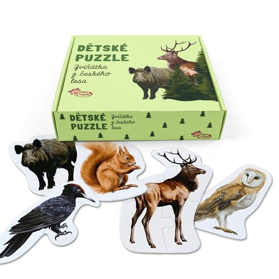 Dětské puzzle Chytrá Opička - Zvířátka z českého lesa