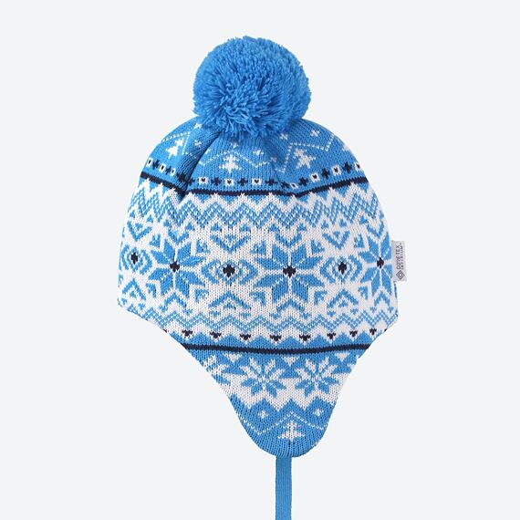 Dětská pletená čepice Kama BW22 WINDSTOPPER s merinem tyrkysová