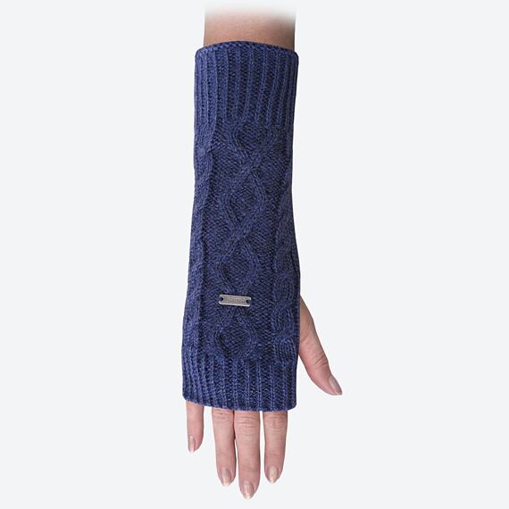 Pletené merino návleky Kama R402 tmavě modrá