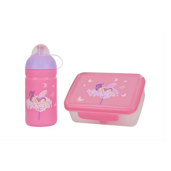 SET ZDRAVÁ LAHEV A ZDRAVÁ SVÁČA svačinový box a lahev 0,5l Květinová víla
