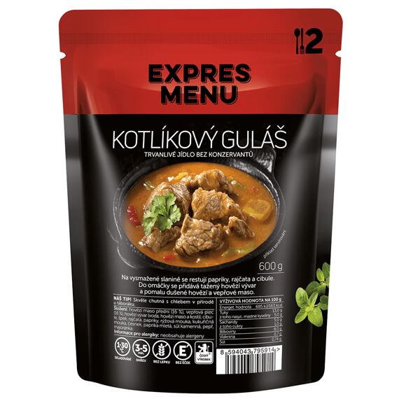 Kotlíkový guláš Expres menu 2 porce