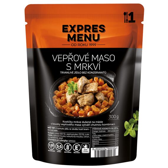 Vepřové maso s mrkví Expres menu 1 porce