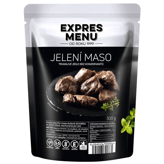 Jelení maso ve vlastní šťávě Expres menu 3 porce