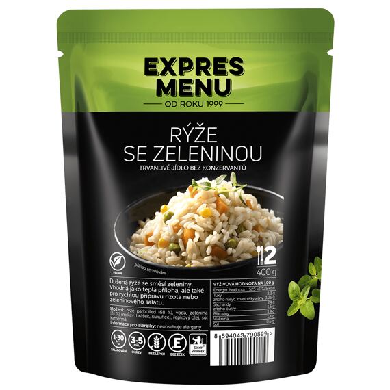 Dušená rýže se zeleninou Expres menu 2 porce