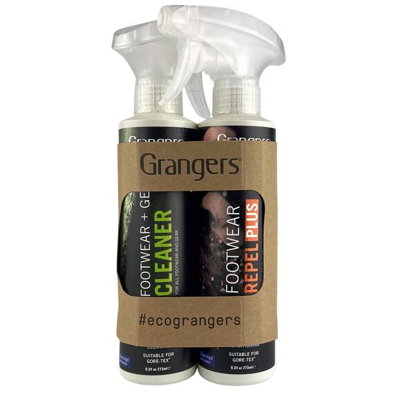 Sada pro kompletní péči o obuv Granger's Footwear Repel Plus + Footwear-Gear Cleaner 2x275 ml