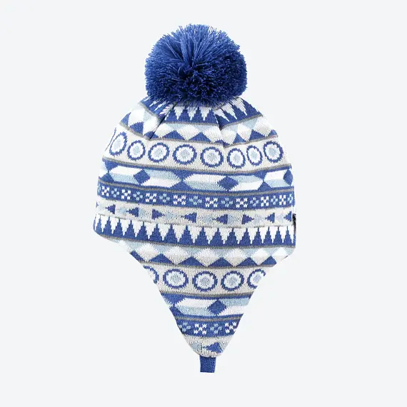 Dětská pletená čepice Kama BW23 WINDSTOPPER s merinem denim