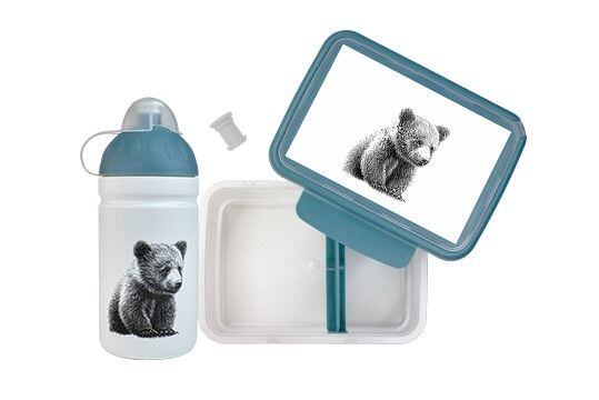 SET ZDRAVÁ LAHEV A ZDRAVÁ SVÁČA svačinový box a lahev 0,5l Medvěd Kuba