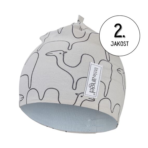 Dětská čepice Little Angel BIO Outlast® - béžová velbloud/sv. modrá velikost 39-41 cm - II. jakost (