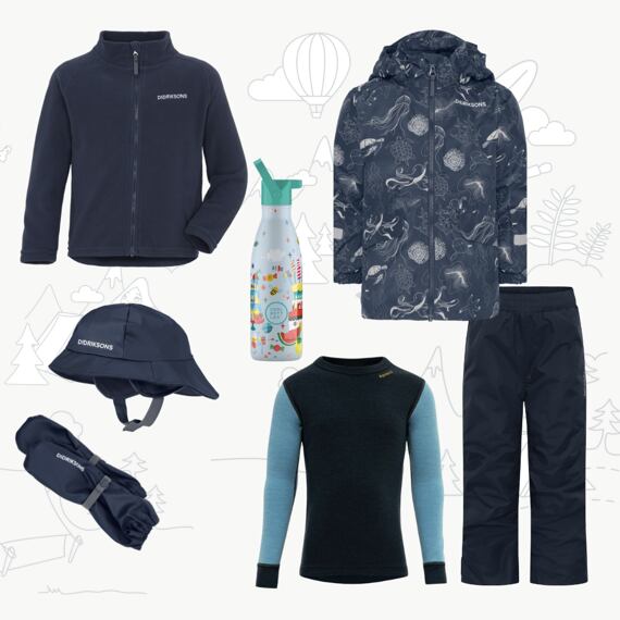 Dětský nepromokavý outfit Didriksons Norma - ocean navy