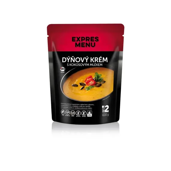 Dýňový krém s kokosovým mlékem Expres menu 2 porce