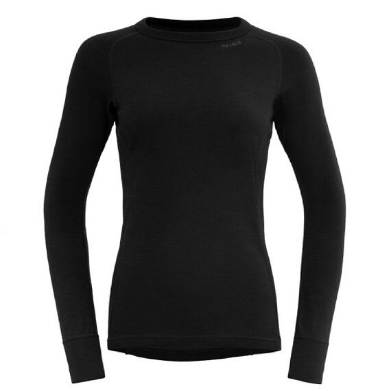 Dámské funkční tričko s merinem Devold Duo Active black s dlouhým rukávem