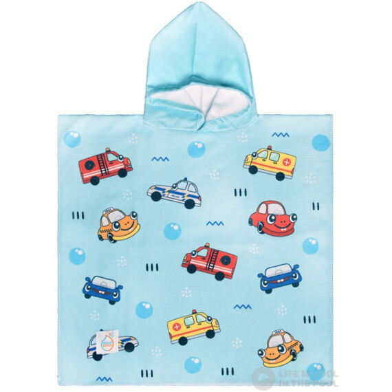 Dětské pončo AquaKiddo Cars 60x120 cm - župan 2-4 roky