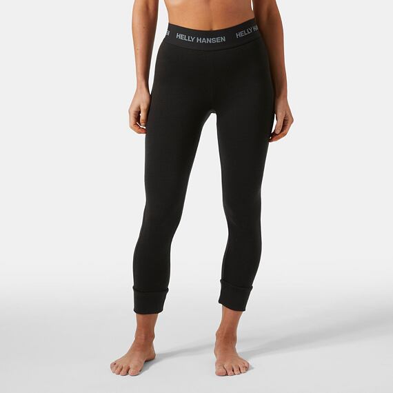 Dámské fuknční 3/4 legíny s merinem Helly Hansen Lifa merino midweight - black