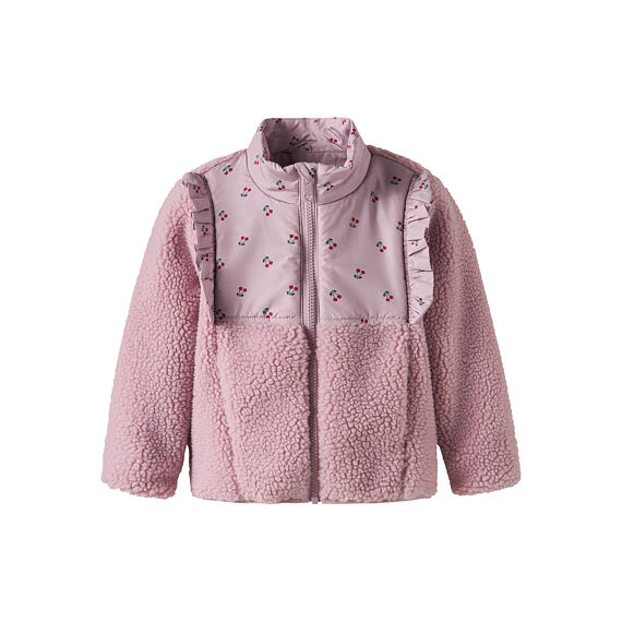 Dětská fleecová mikina Name It Minna teddy - keepsake lilac