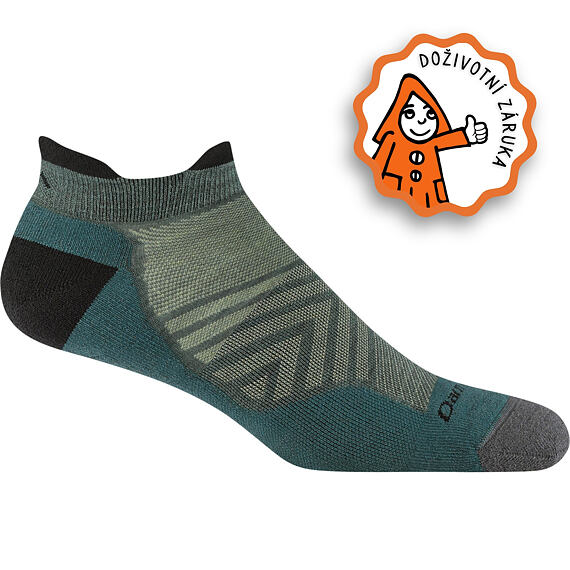 Kotníkové funkční ponožky s merinem Darn Tough Run Ultra-Lightweight With Cushion - teal