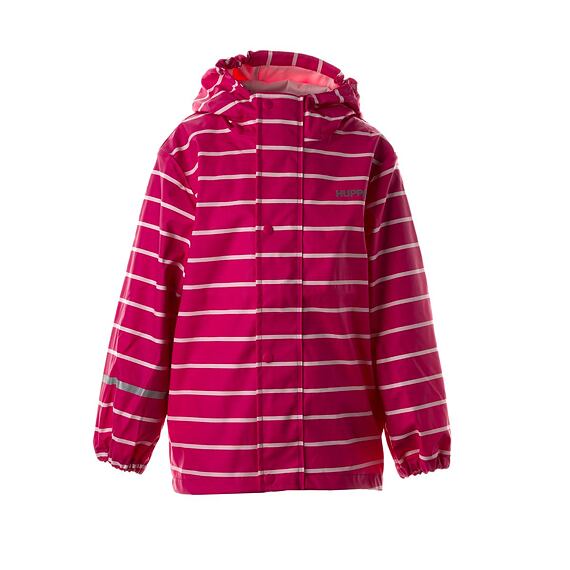 Dětská bunda do deště Huppa Jackie proužkovaná fuchsia