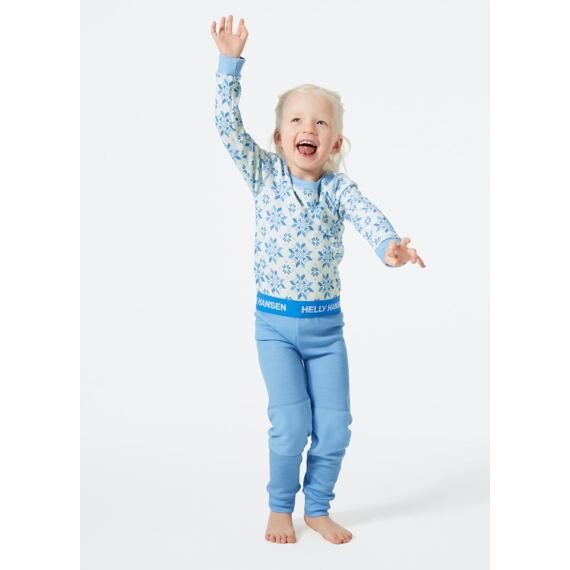 Dětské termoprádlo Helly Hansen Graphic LIFA® Merino Wool set - bright blue