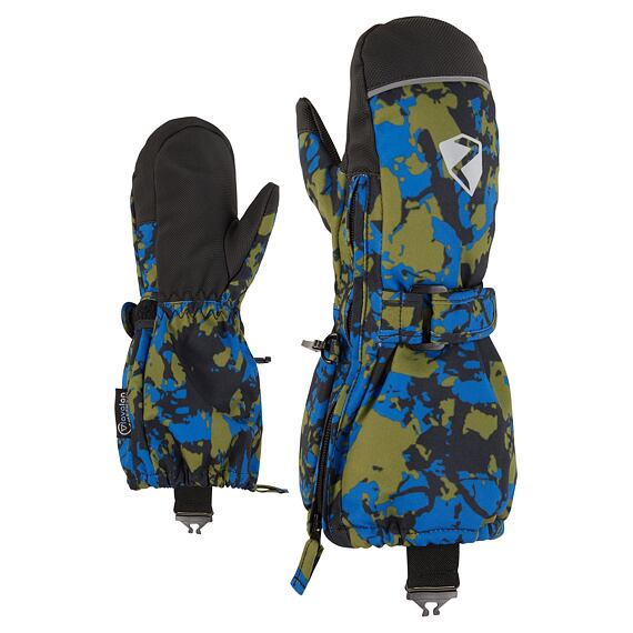 Dětské zimní rukavice Ziener Lanup AS AW natural camo - celorozepínací palčáky
