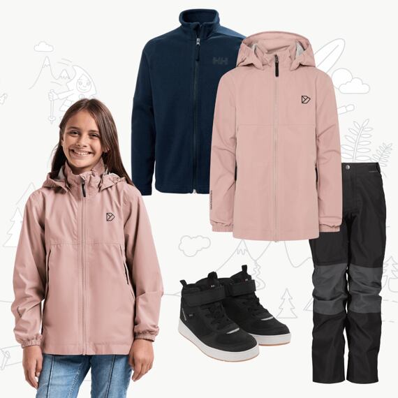 Dětský nepromokavý outfit Didriksons Meliss - vintage pink