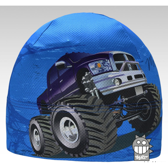 Dětská funkční čepice Dráče Bruno modré auto