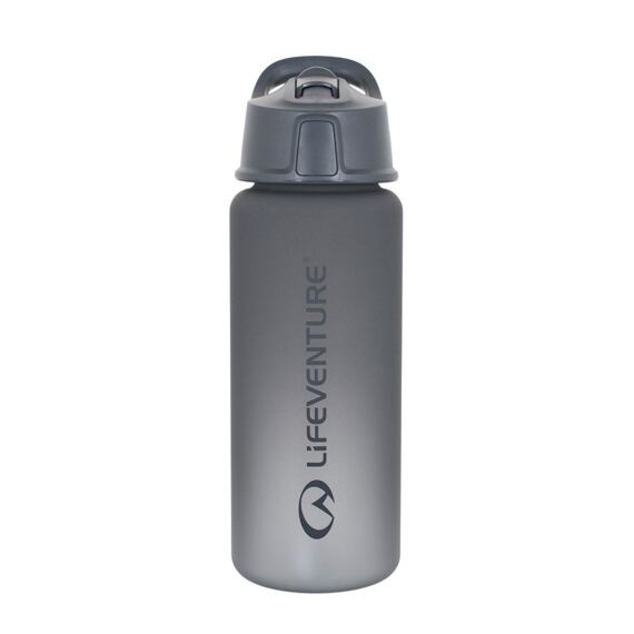 Lahev s brčkem LifeVenture Flip-Top Bottle 750 ml grey