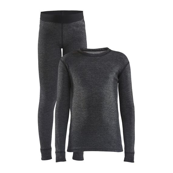 Dětské termoprádlo Craft Core Wool Merino JR grey melange