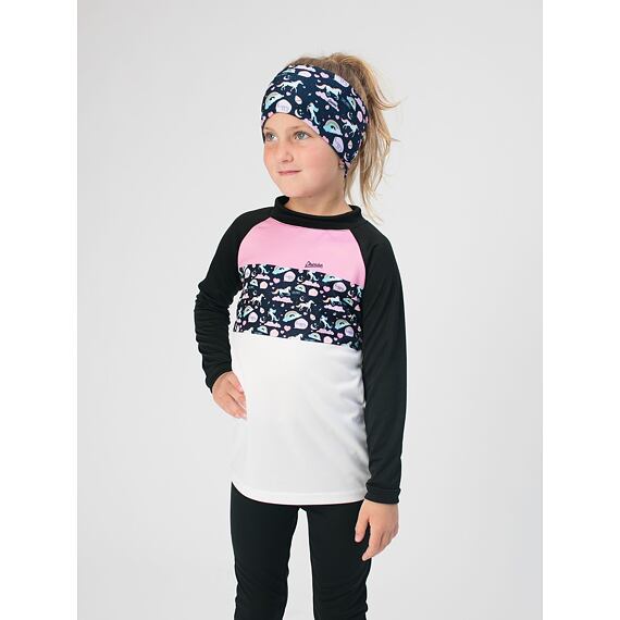 Dětské funkční UV tričko Drexiss CoolMax stripe dlouhý rukáv  Moon unicorns