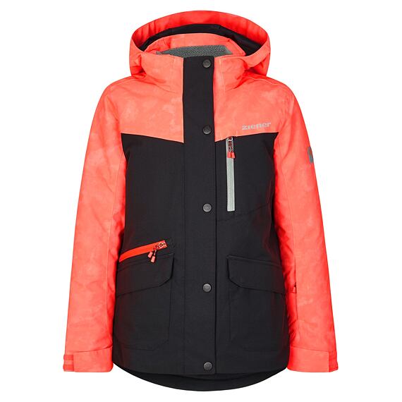 Dětská zimní bunda Ziener Anoki Jr black neon