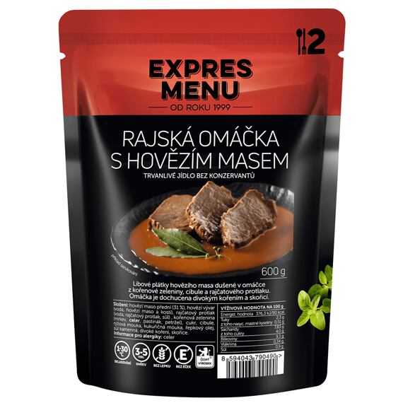 Rajská omáčka s hovězím Expres menu 2 porce