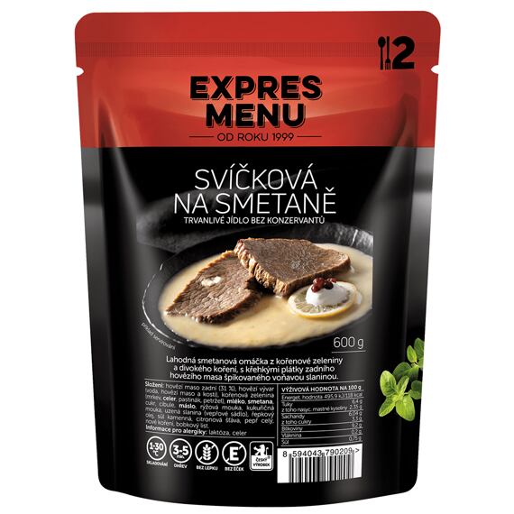 Svíčková na smetaně Expres menu 2 porce