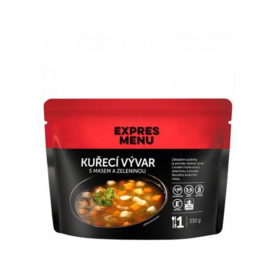 Kuřecí vývar se zeleninou Expres menu 1 porce