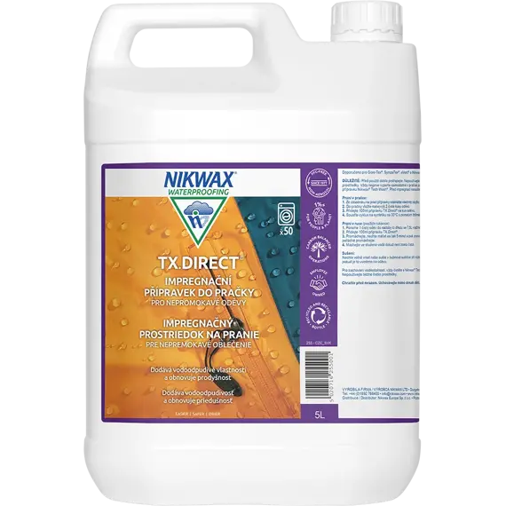 Impregnace na membránové oblečení Nikwax TX.Direct Wash-in 5 l
