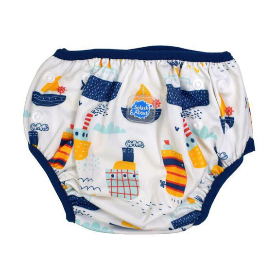 Dětské plenkové plavky Splash About Happy Nappy nastavitelné - Tug Boats