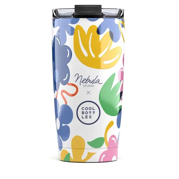 Nerezový termohrnek Cool Bottles Xclusive! Nébula - Floral Madness třívrstvý 550 ml