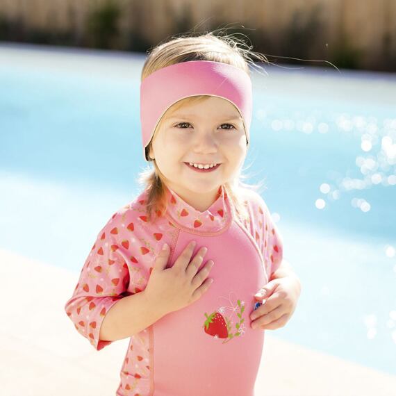 Dětská neoprénová čelenka na plavání Splash About pink 2 - 6 let