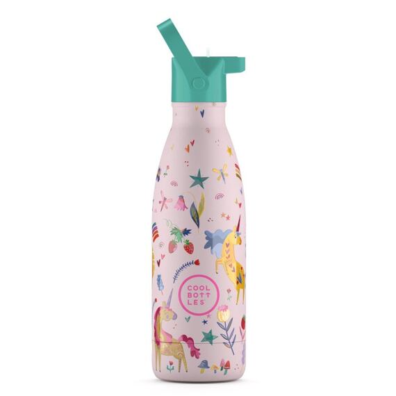Dětská termoska Cool Bottles Kids 3D Funny Unicorns třívrstvá 350 ml