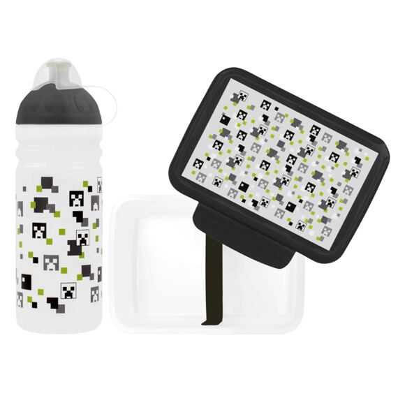 SET ZDRAVÁ LAHEV A ZDRAVÁ SVÁČA svačinový box a lahev 0,7l Pixel head
