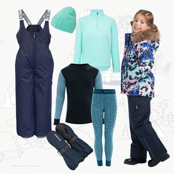Dětský zimní outfit Huppa Alondra - blue pattern