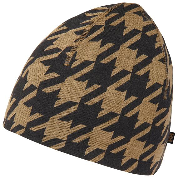 Zimní čepice s merinem Helly Hansen Lifa merino beanie - sepia houndstooth aop