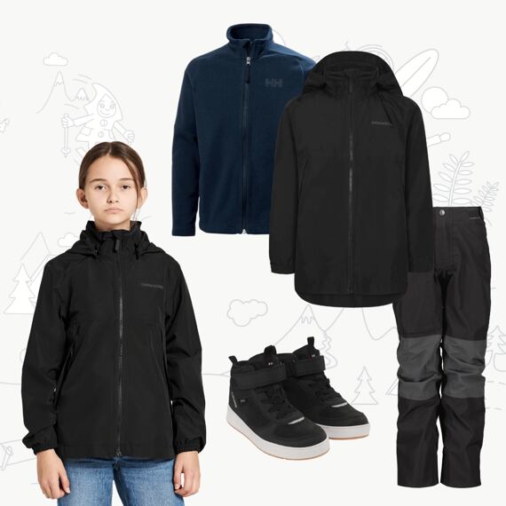 Dětský nepromokavý outfit Didriksons Meliss - black