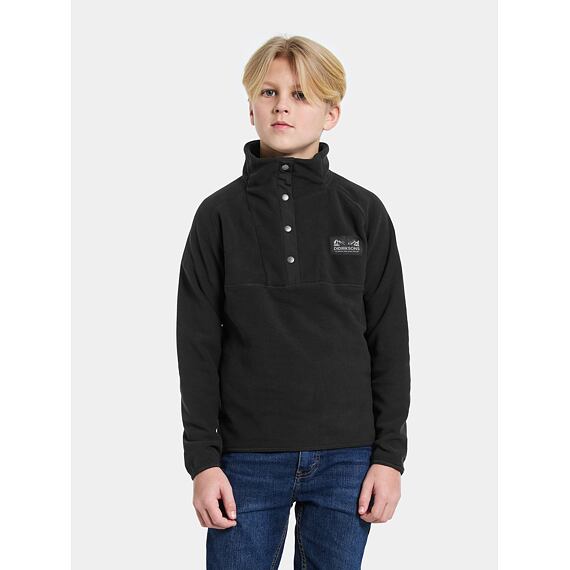 Dětská fleecová mikina Didriksons Yokto 1/2 BTN - black