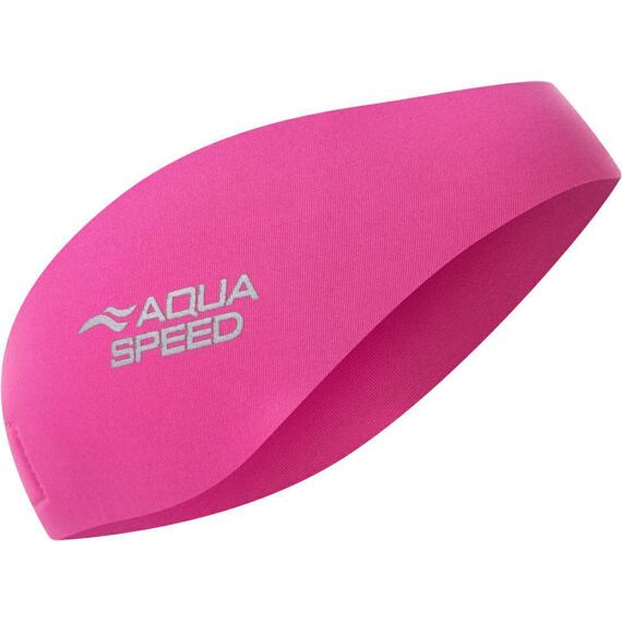Neoprénová čelenka do vody Aqua Speed Earband pink - 50 cm