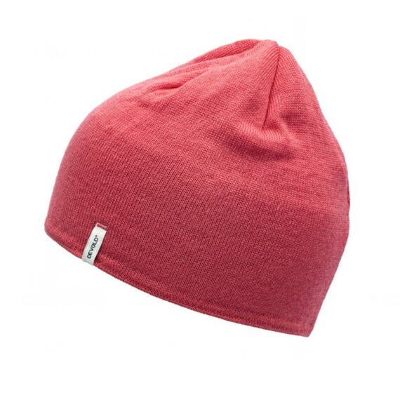 Dětská funkční čepice s merinem Devold Beanie Friends poppy