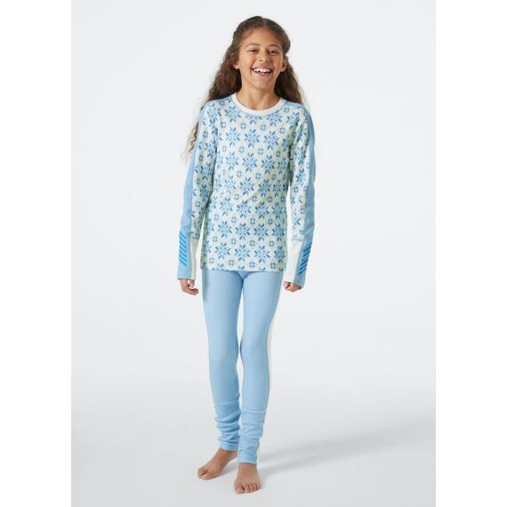 Juniorské termoprádlo Helly Hansen JR Graphic Lifa Merino set - bright blue