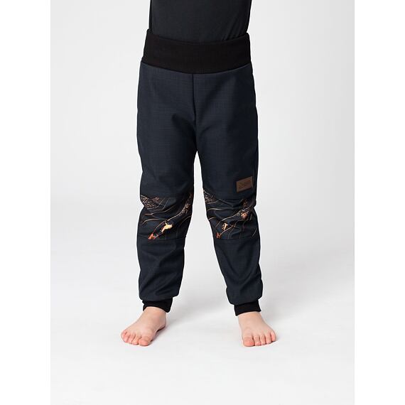 Dětské softshellové kalhoty Drexiss s fleecem black luxury