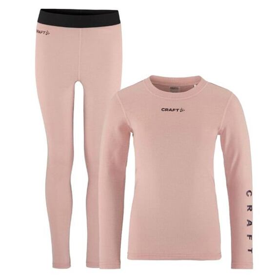Dětské termoprádlo Craft Core set Warm Baselayer růžové