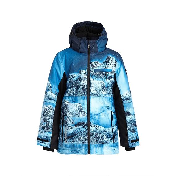 Juniorská lyžařská bunda Huppa Rainer navy pattern / black